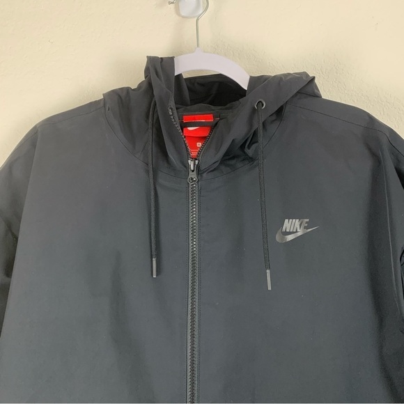 Nike womens black packable waterproof full zip jacket XL - Picture 9 of 10
